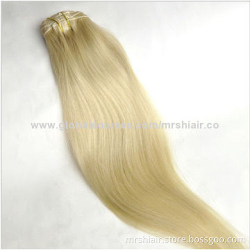 100% Real Brazilian Virgin Remy Human Hair Clip in Extensions